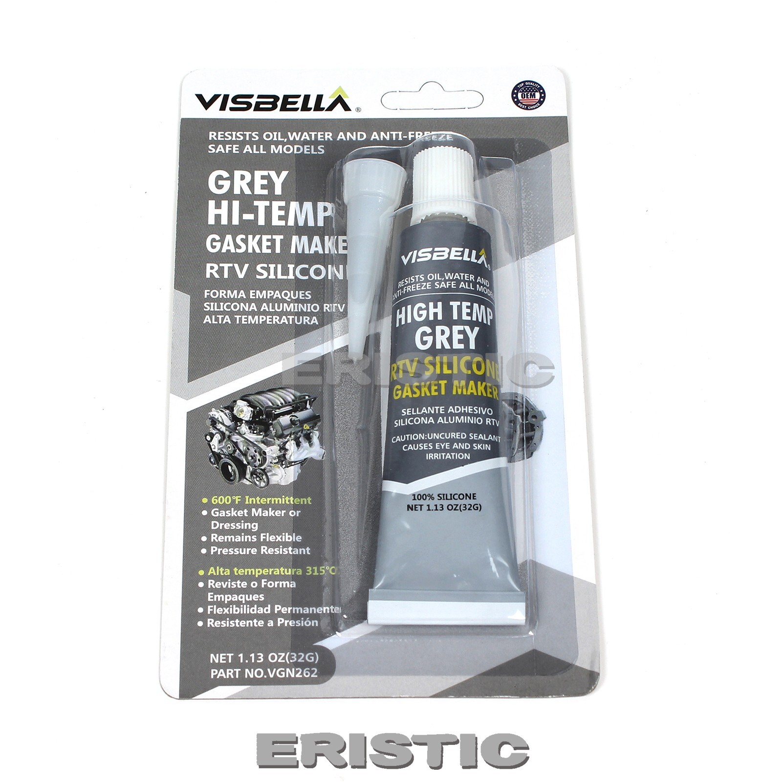 RTV Hi-Temp Gasket Silicone Maker for All Vehicles Resist Oil/Water Anti-Freeze