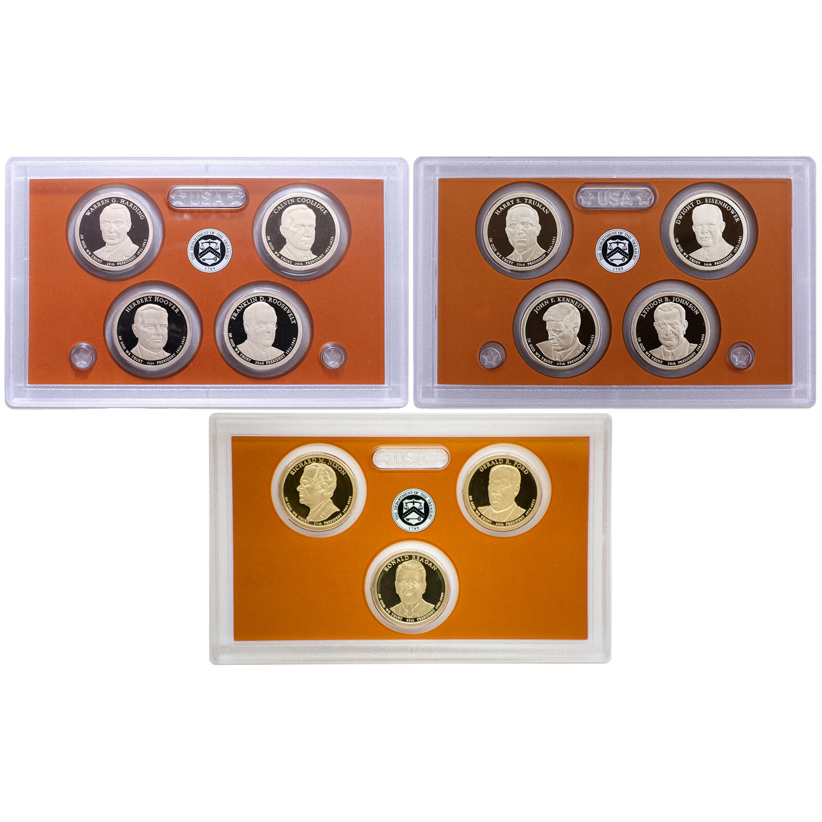 2007-2016 S Presidential Dollar Proof Set Run 39 Coins No Box Or COA