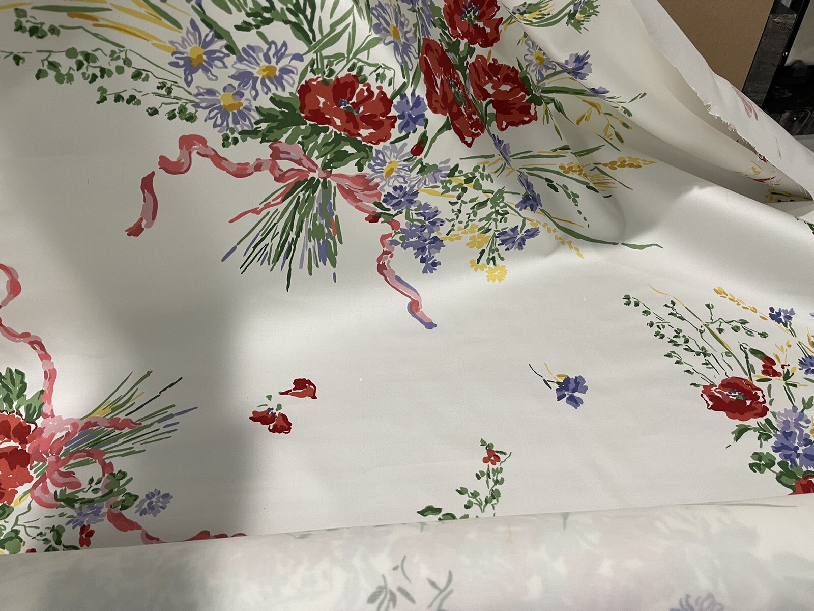 D. Porthault 100% Cotton Print 54” Fabric Projects Sateen Finish By Yard