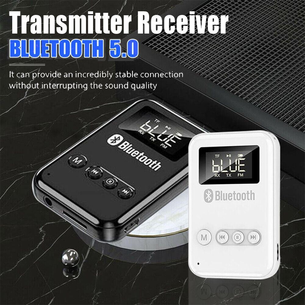 USB Bluetooth 5.0 Transmitter Receiver 4in1 Wireless Audio 3.5mm Aux Car Adapter