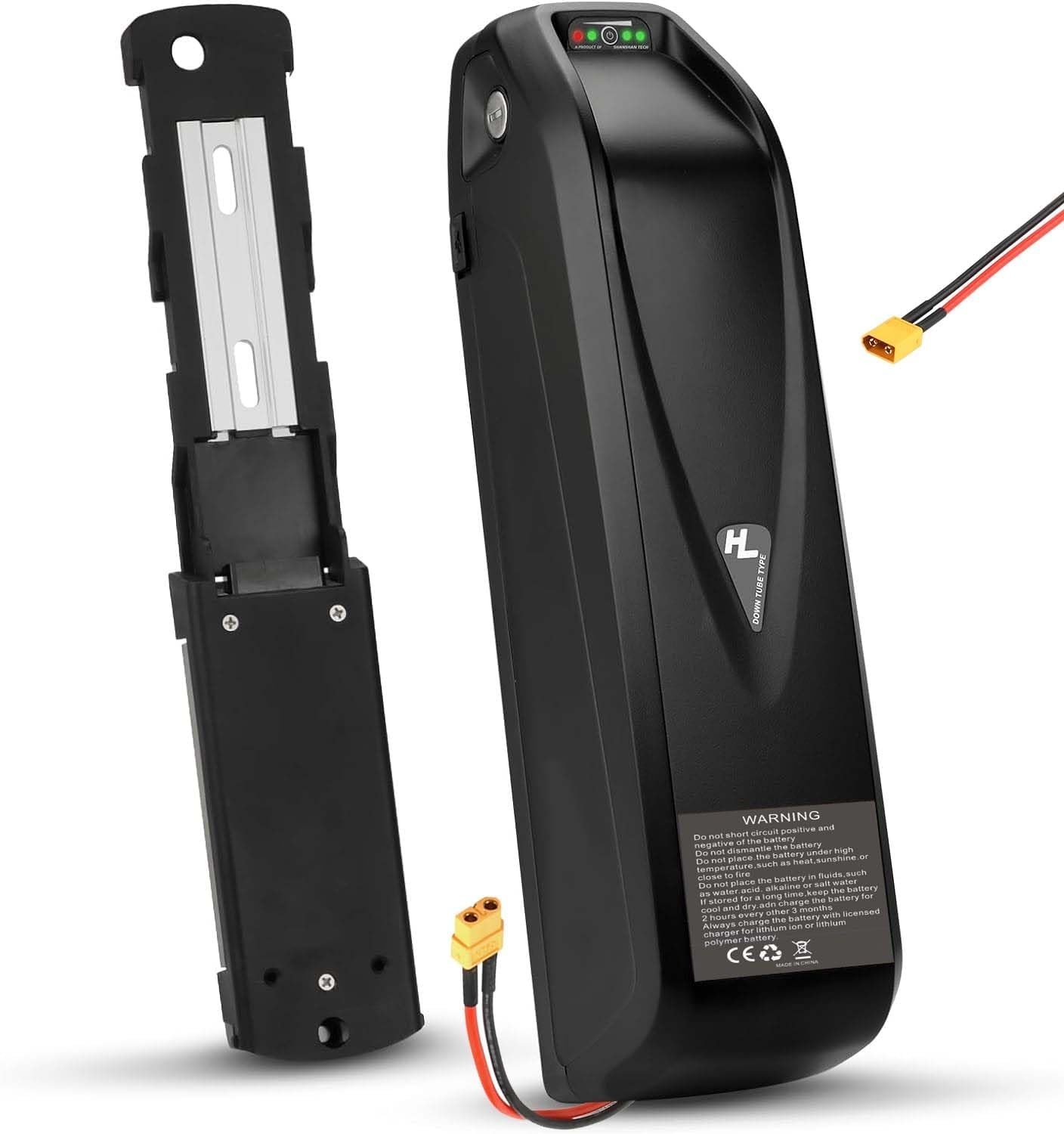 Ebike Battery 52V 48V 36V 10Ah 15Ah 20Ah Electric BiKE Scooter Battery Black