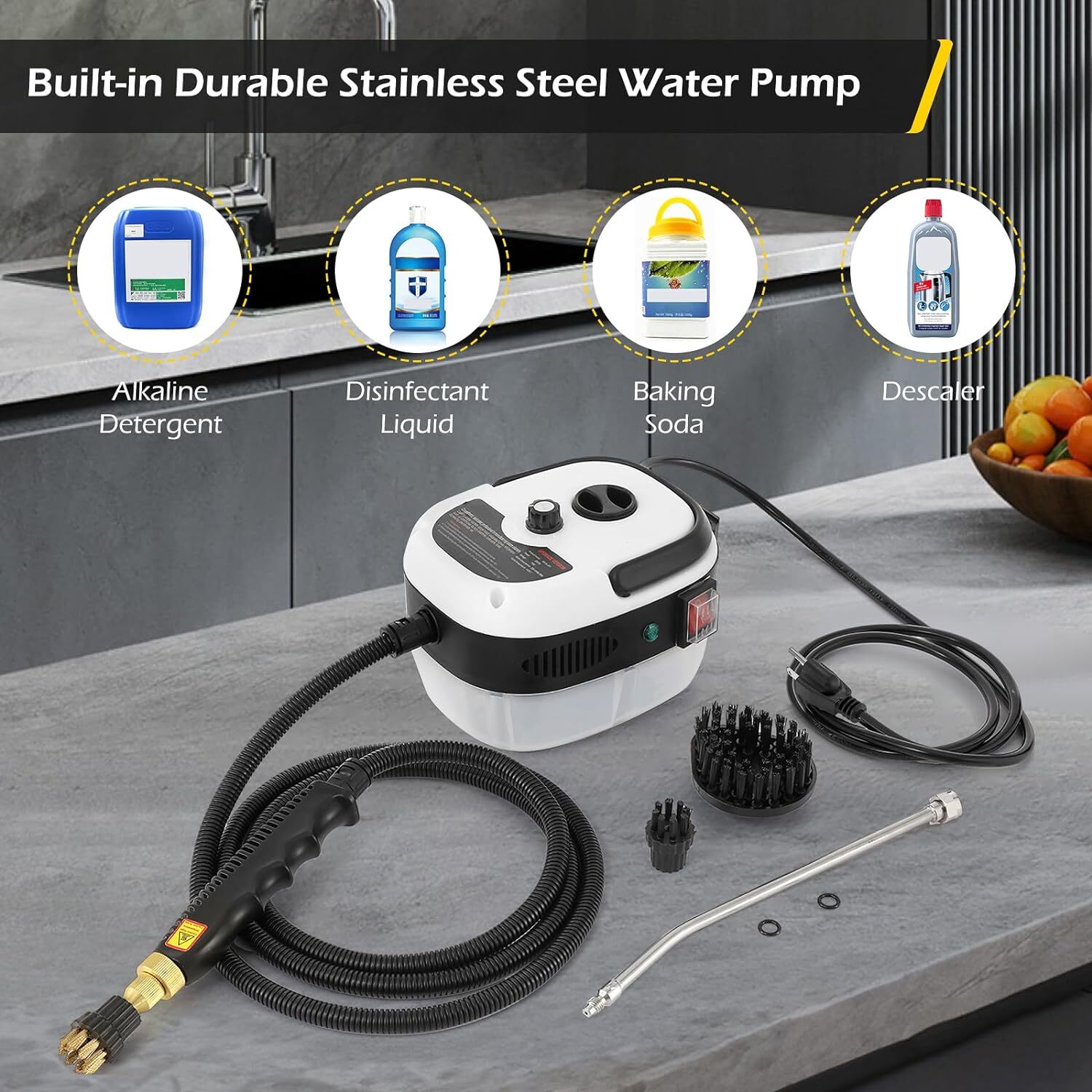 Handheld High Temp Steam Cleaner High Pressure Household Cleaning Machine 2500W