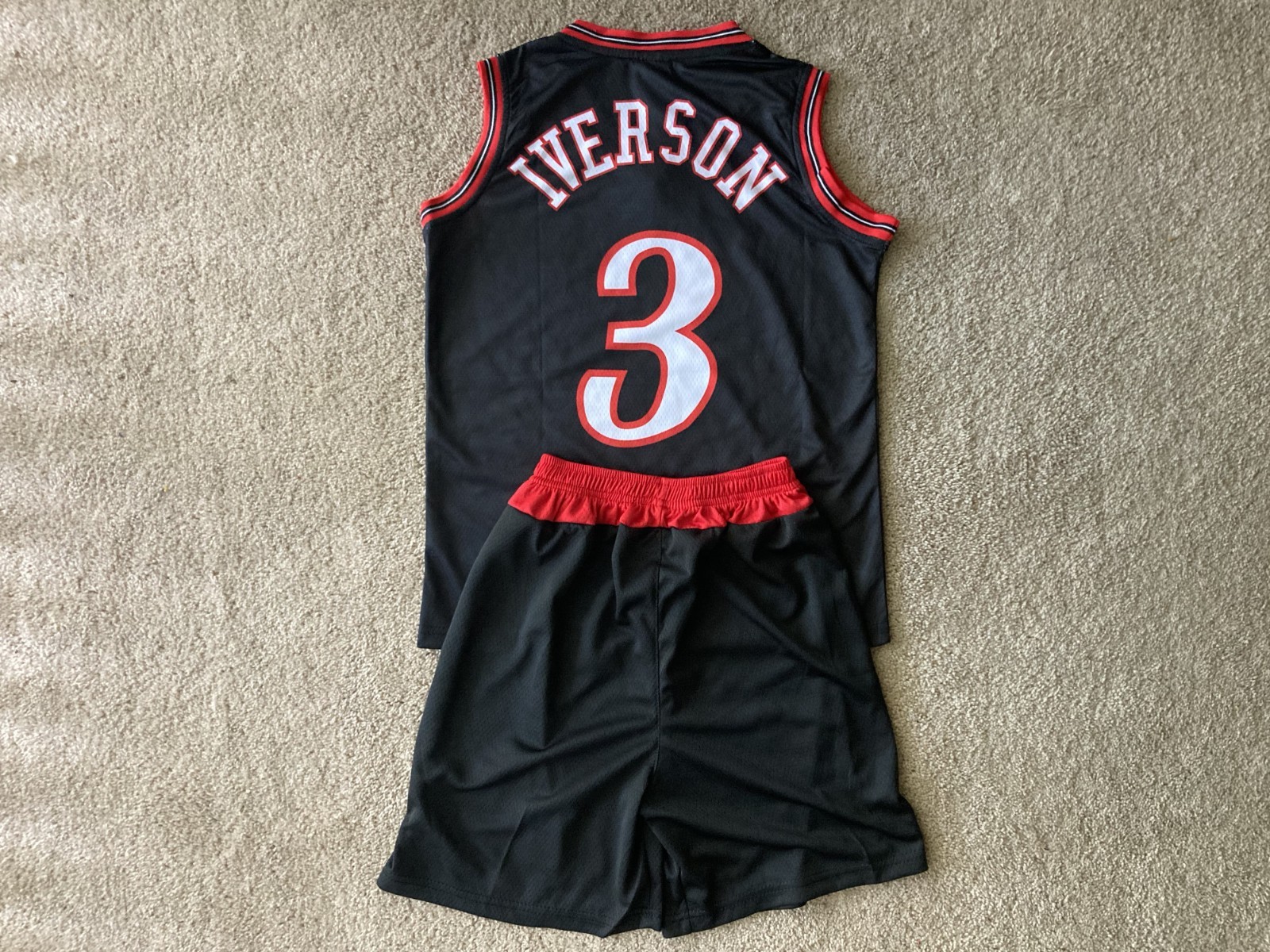 Youth Iverson High-Quality Jersey Shorts 76ers Basketball 2T thru XL 14-16