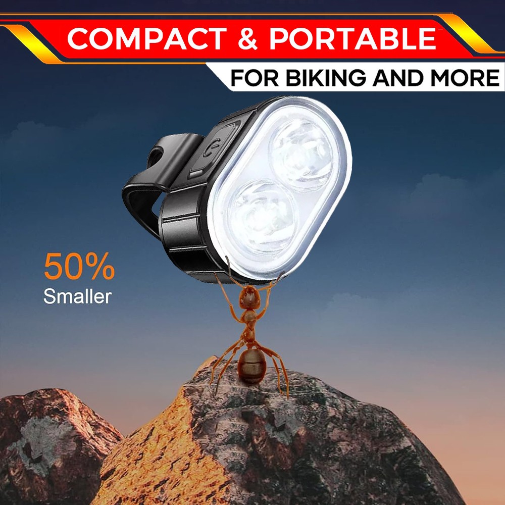 USB Rechargeable Bright LED Bicycle Bike Front Headlight and Rear Tail Light Set