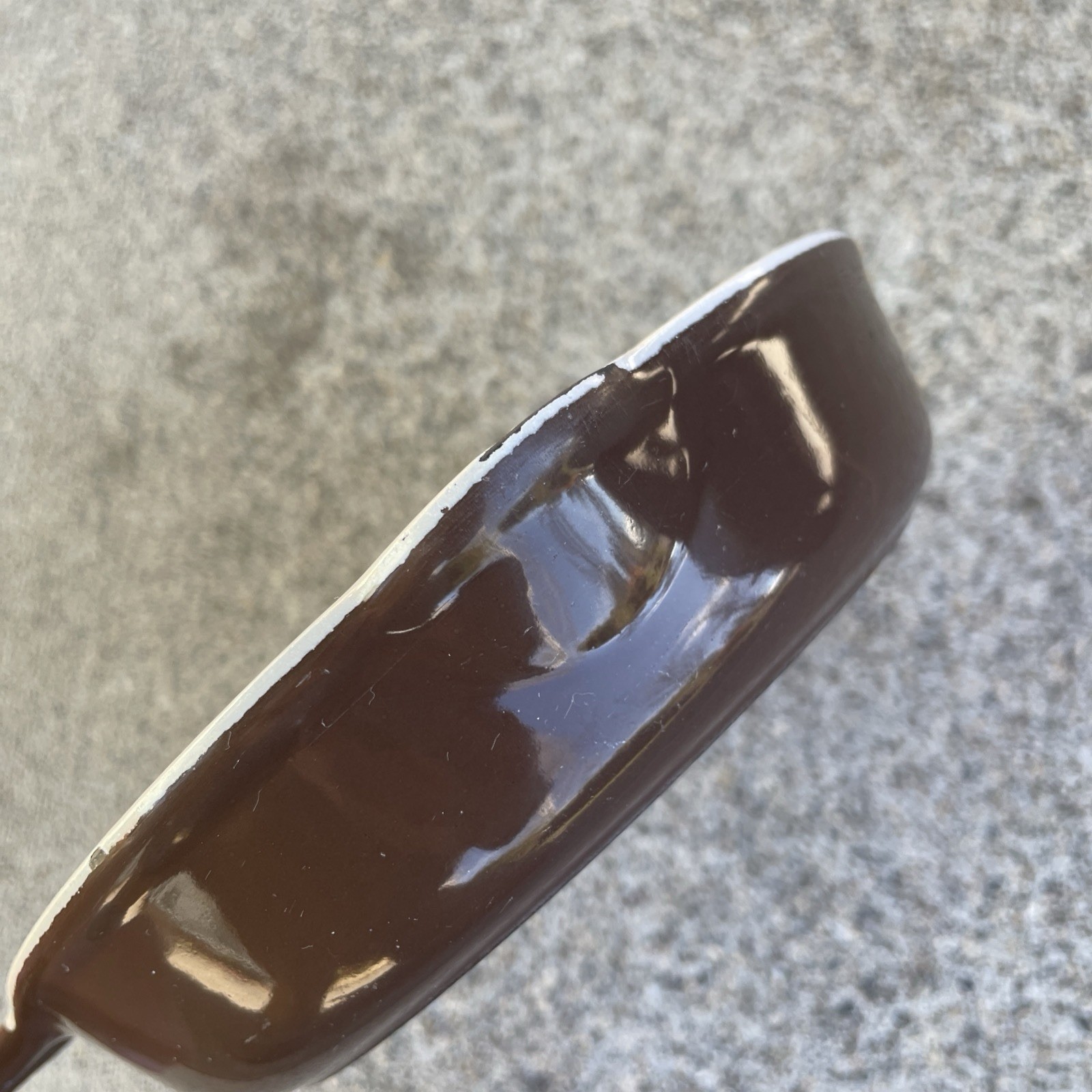 Vintage #16 Le Creuset 6.5" Spouted Skillet Frying Pan Brown Enamel Cast Iron