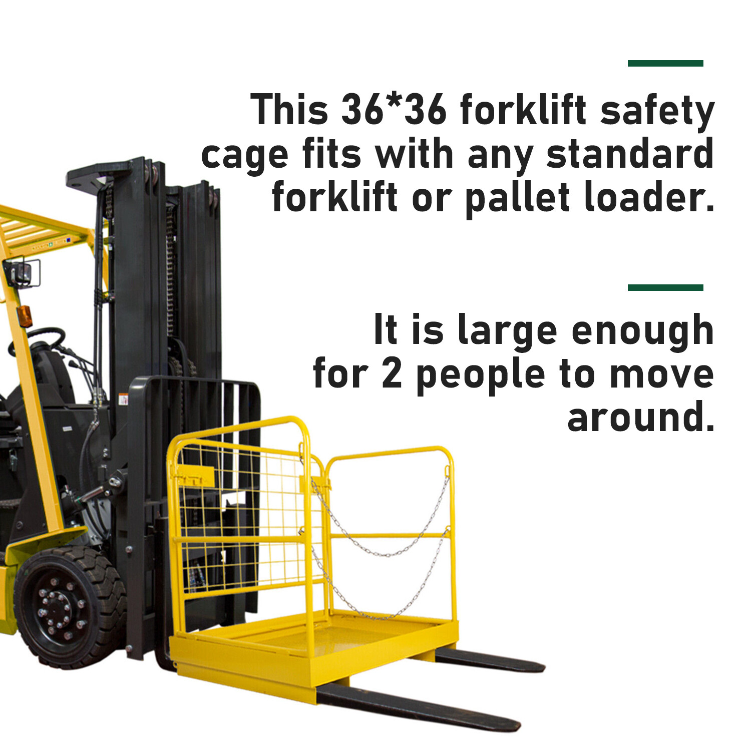 Forklift Safety Cage Work Platform 36 x 36 inch Construction Lift Basket 1100lbs