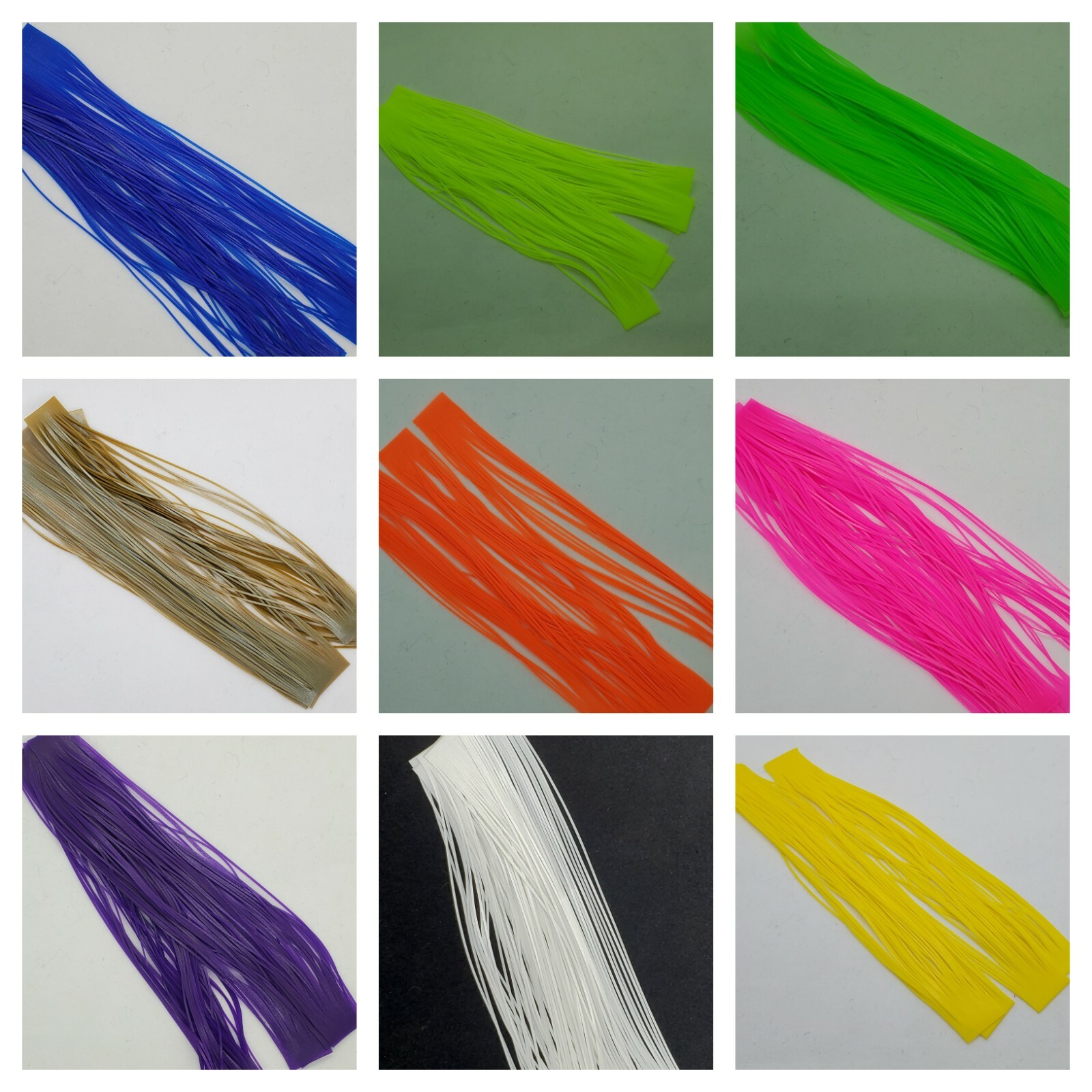 Nimrod's Tackle SOLID COLOR SILICONE SKIRTING TABS LEGS You Pick 10, 24 or 100