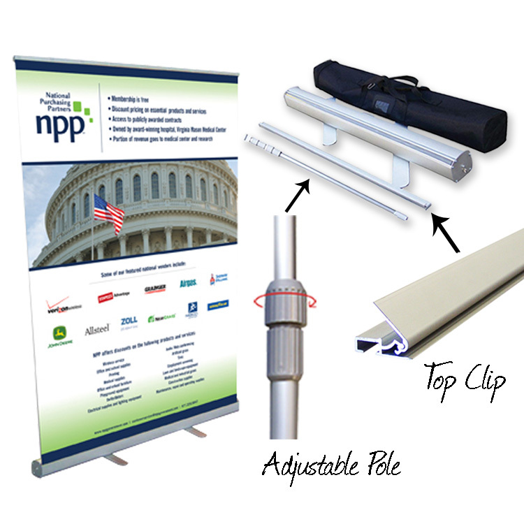 57" Retractable Roll Up Banner Stand Pop Up Trade Show Display