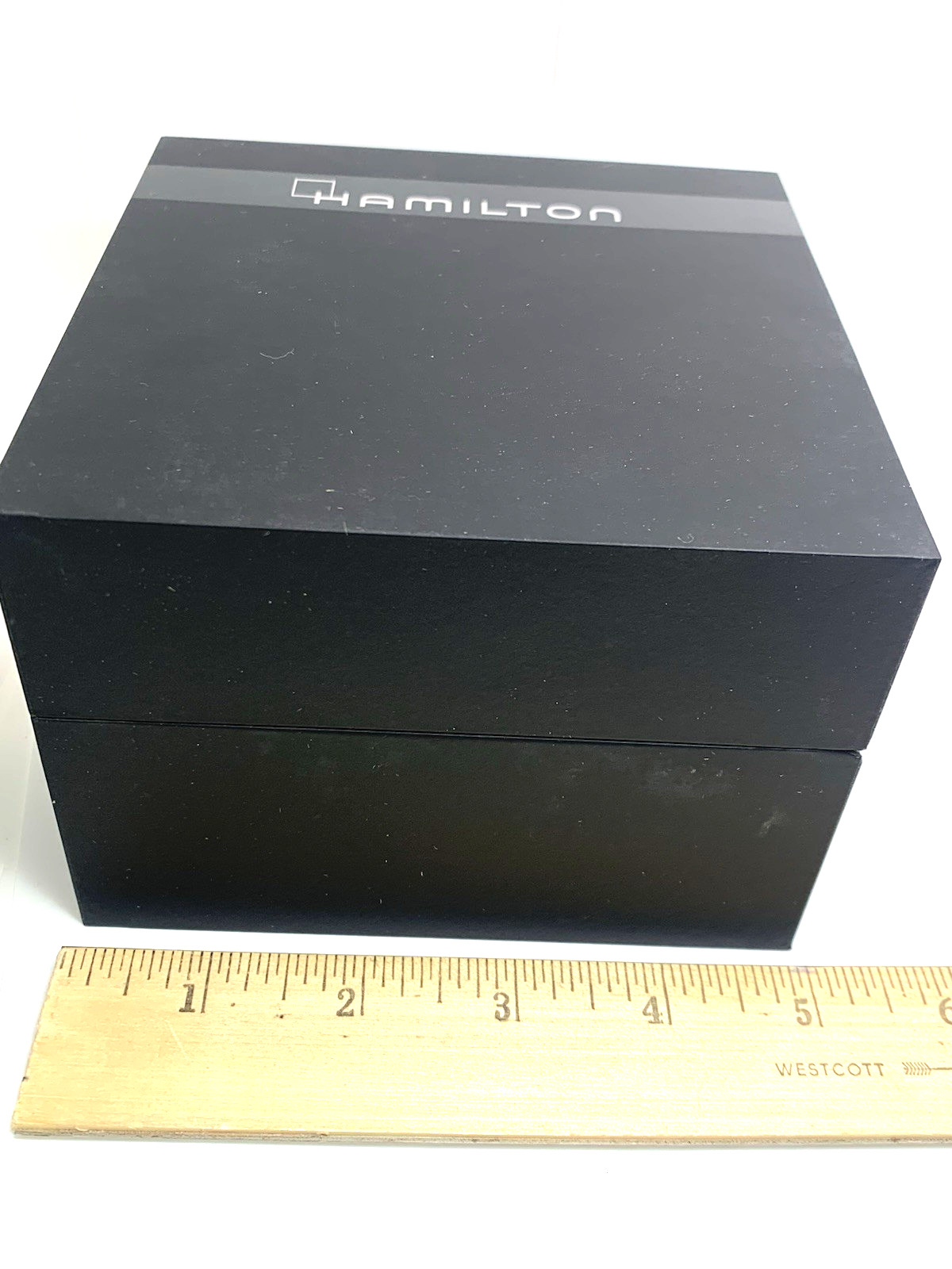Hamilton Watch Box Presentation Black Cardboard Display Empty