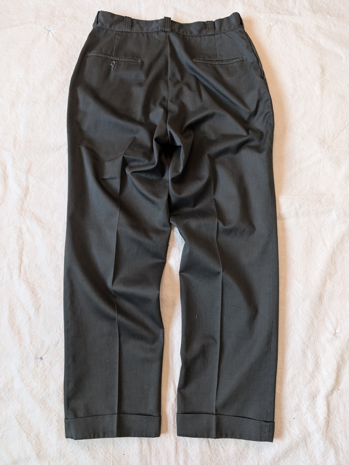 Vintage Big Mac Penn-Prest Green Twill Work Trousers 60s 70s 32x30 Penney's