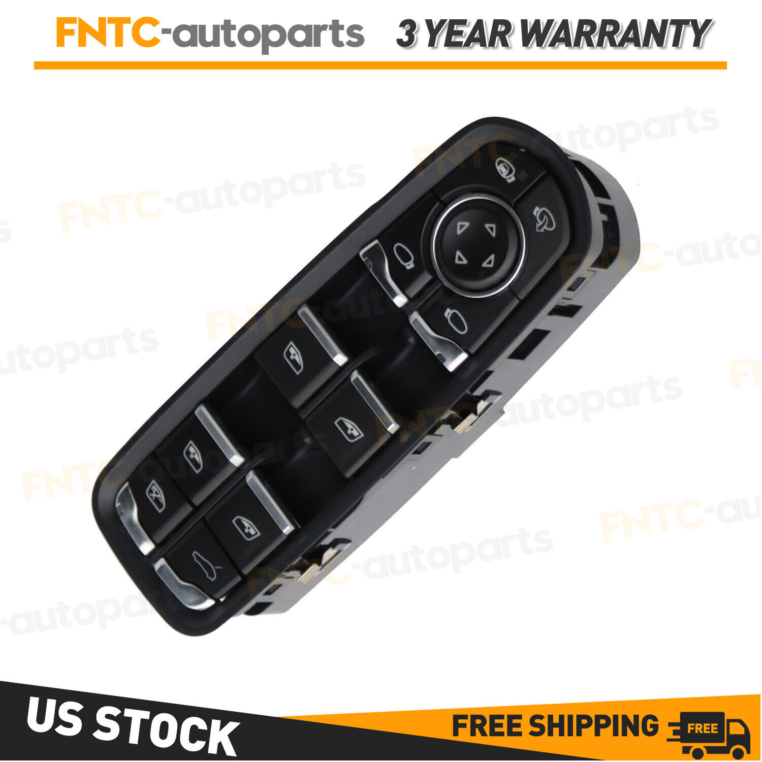 7PP959858AEDML Driver Side Window Switch For 2011-2018 Porsche Panamera Cayenne