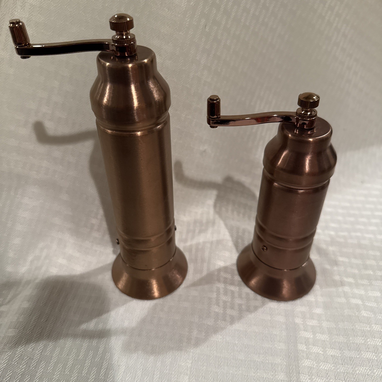 Hearth & Hand With Magnolia Salt & Pepper 2p Copper Gold Crank Grinder NEW