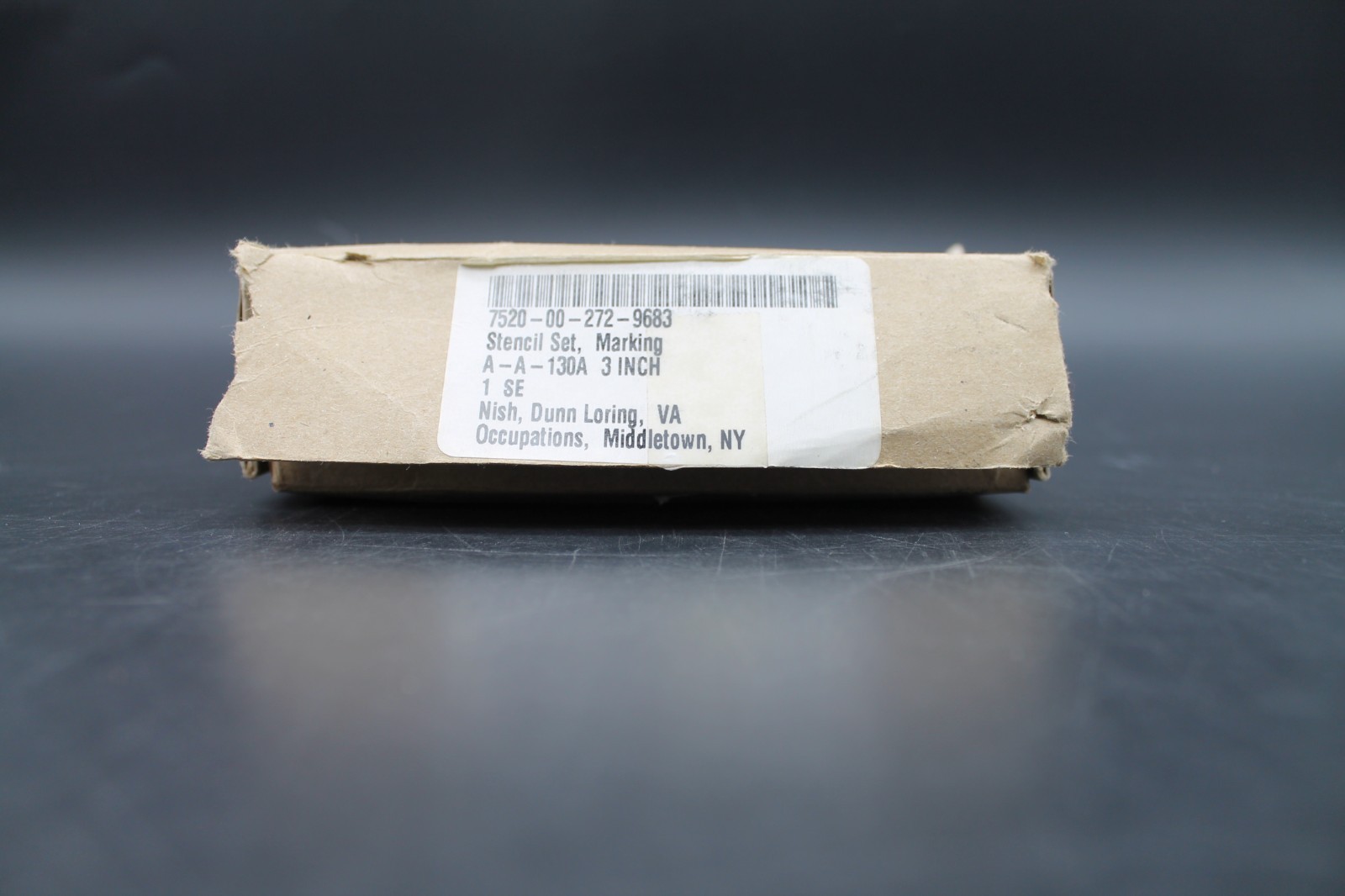 Vintage US Military Brass Stencil Set 3 Inch A-A-130A Marking Kit Middletown