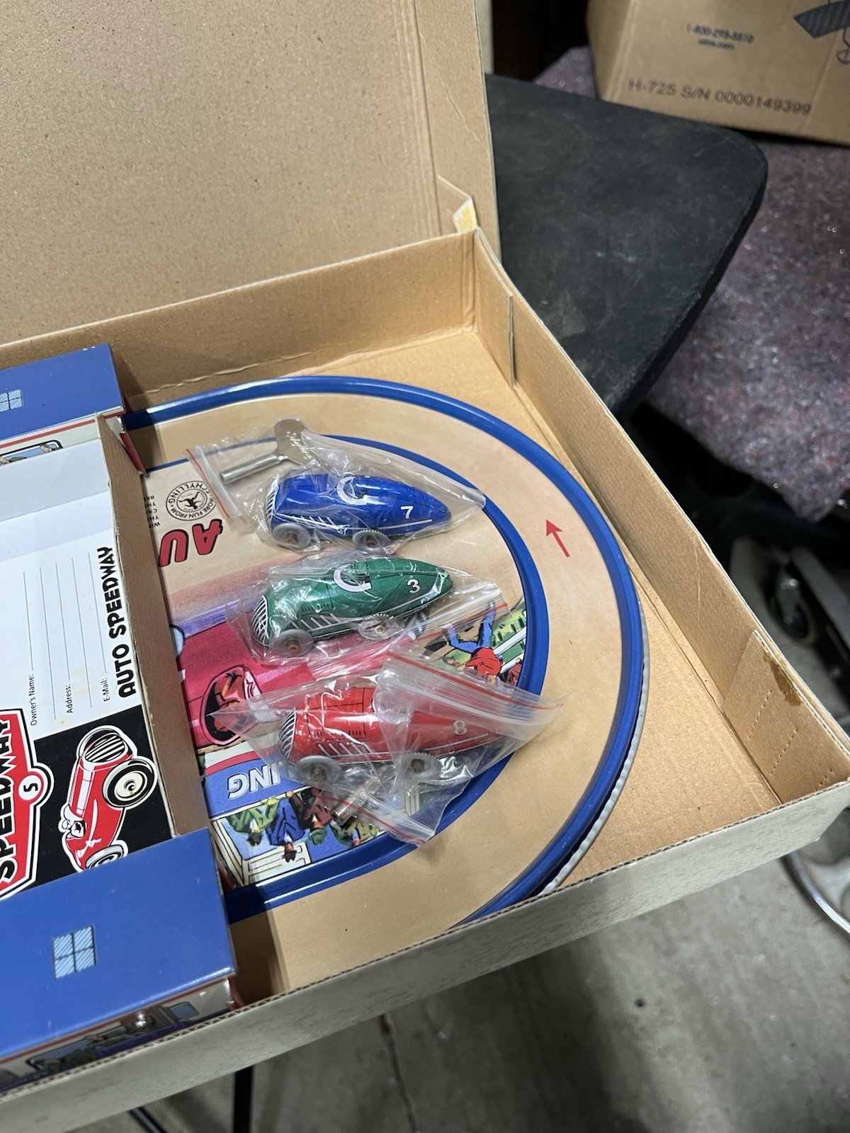 Schylling Auto Speedway Tin Windup Race Car Game NEW #3