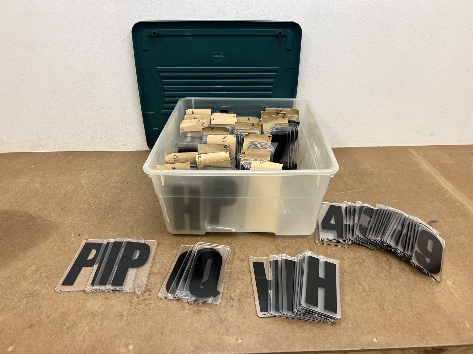 Gemini Changeable Sign Letters & Numbers Kit 400+ 4" lot set Clear Acrylic Black