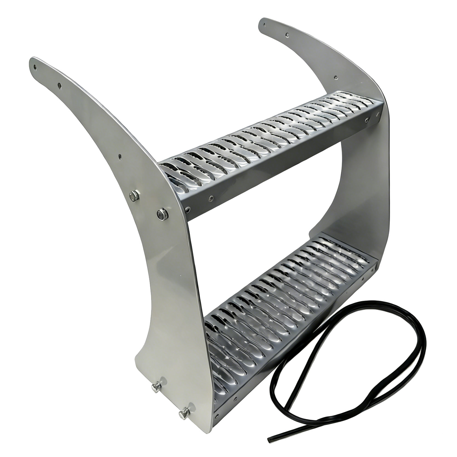 For Peterbilt 579 All Models Top & Bottom 26" Fuel Tank Step w/ Bracket Aluminum