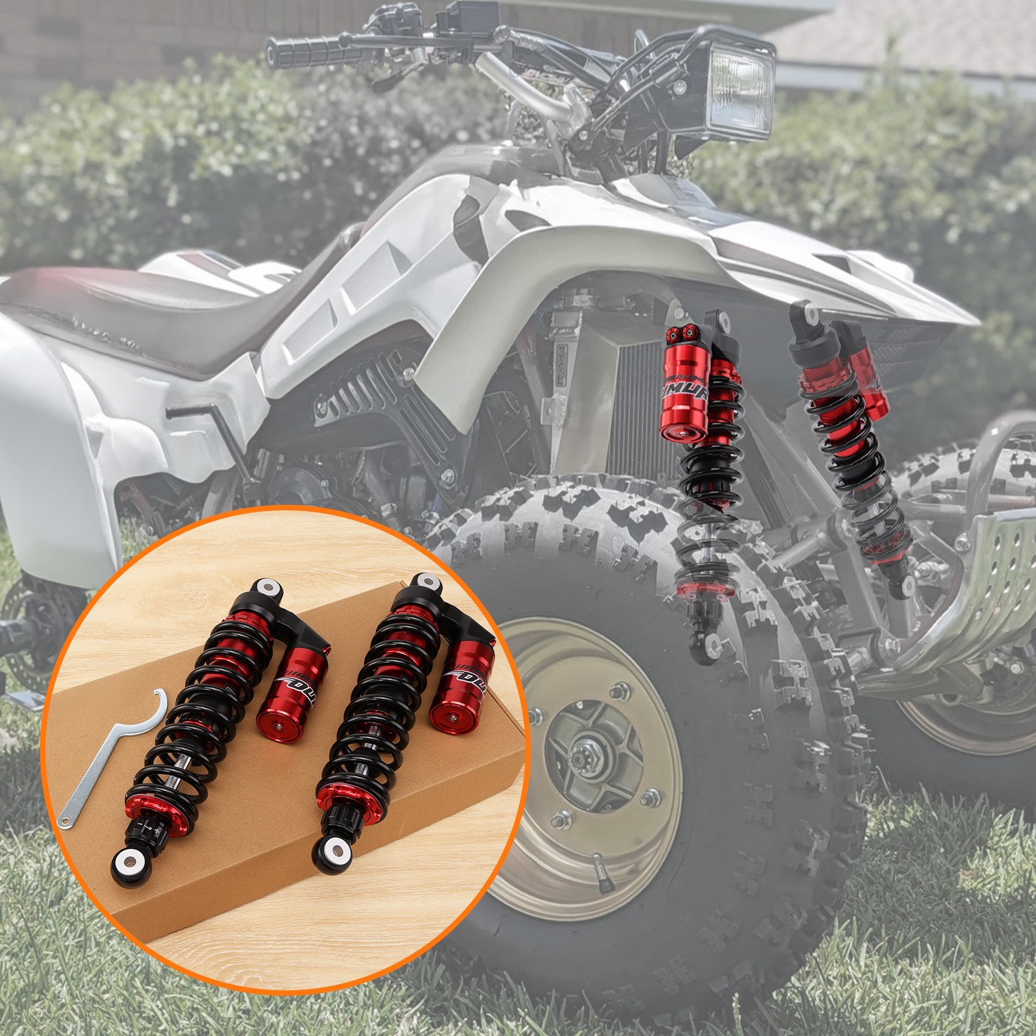 ADJUSTABLE STAGE 3 FRONT AIR SHOCKS ABSORBERS FOR HONDA SPORTRAX 300EX TRX300EX