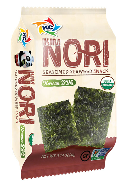 Organic Kimnori Seasoned Roasted Seaweed Snacks - 36 Packs Korean BBQ Kim Nori