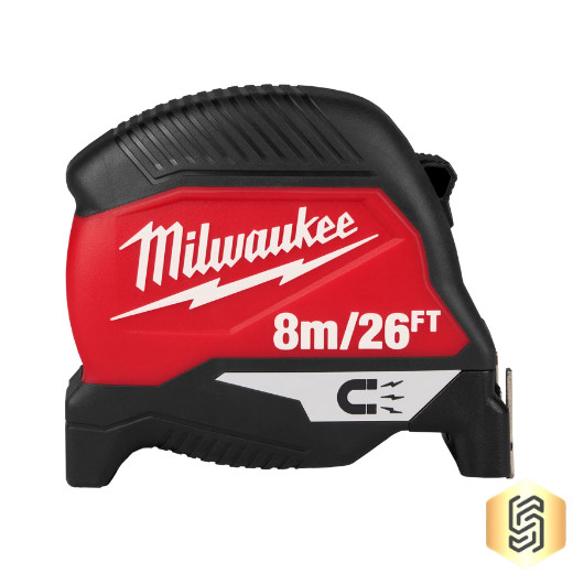 Milwaukee 48-22-1026M 8m/26ft Magnetic Tape Measure – Dual Scale