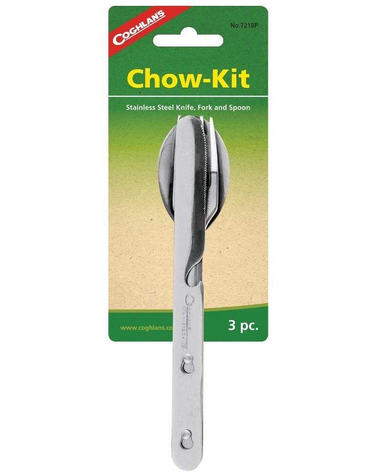 Coghlans Chow Kit Set Knife Fork Spoon Eating Utensils Camping Lunchbox Scouts