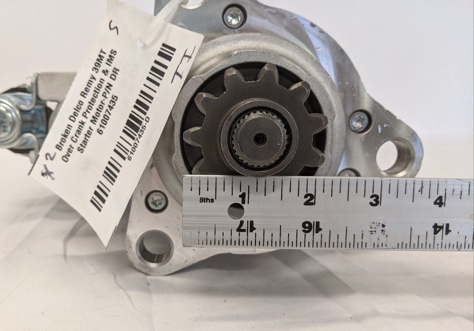 *Broken* Delco Remy 39MT Over Crank Protection Starter Motor-P/N DR 61007435