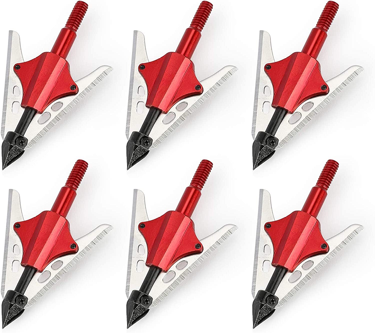 12Pcs BloodRunner Hunting Broadheads 100Gr 2 Spring Slide Retractable Blade Tip