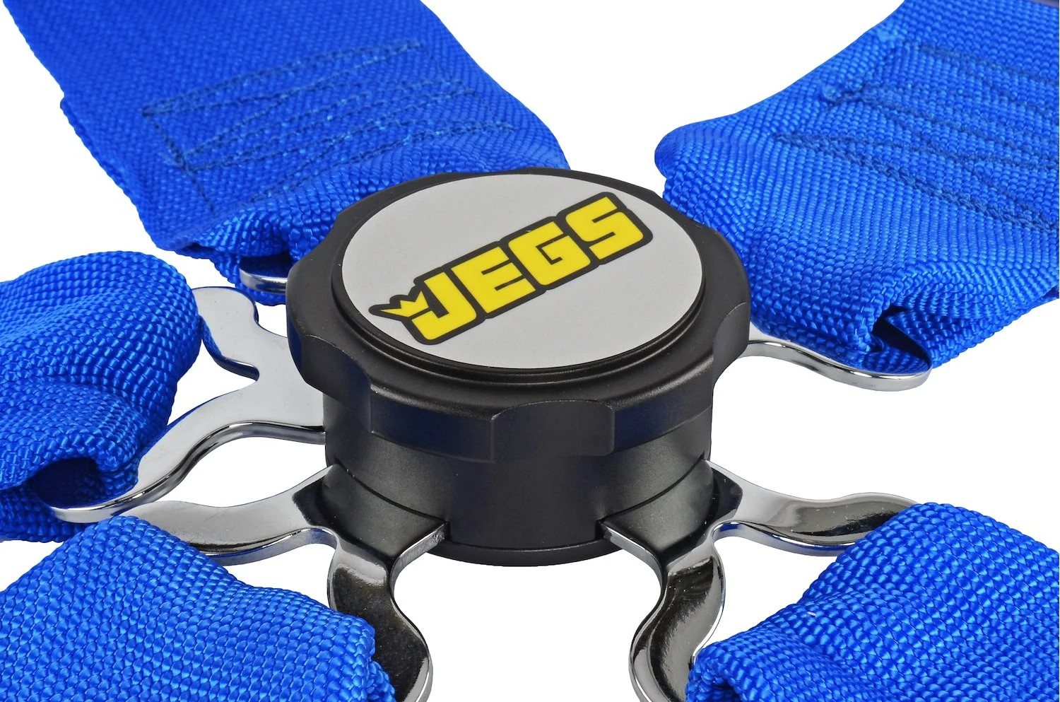 JEGS 70089 Blue Cam Lock Ultra Series Harness 5-Point Design