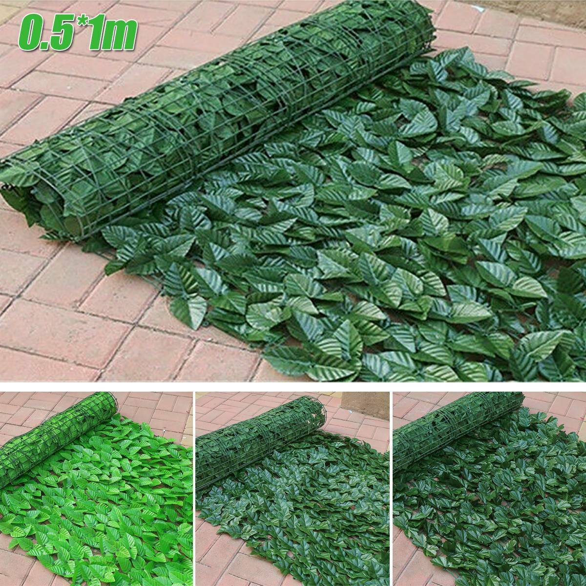 Artificial Faux Ivy Leaf Privacy Fence Screen Decor Panels Outdoor Balcony Hedge