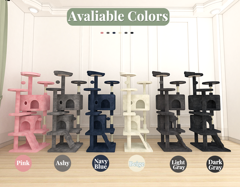 BestPet 54in Cat Tree Tower with Cat Scratching Posts Stand House Cat Condo