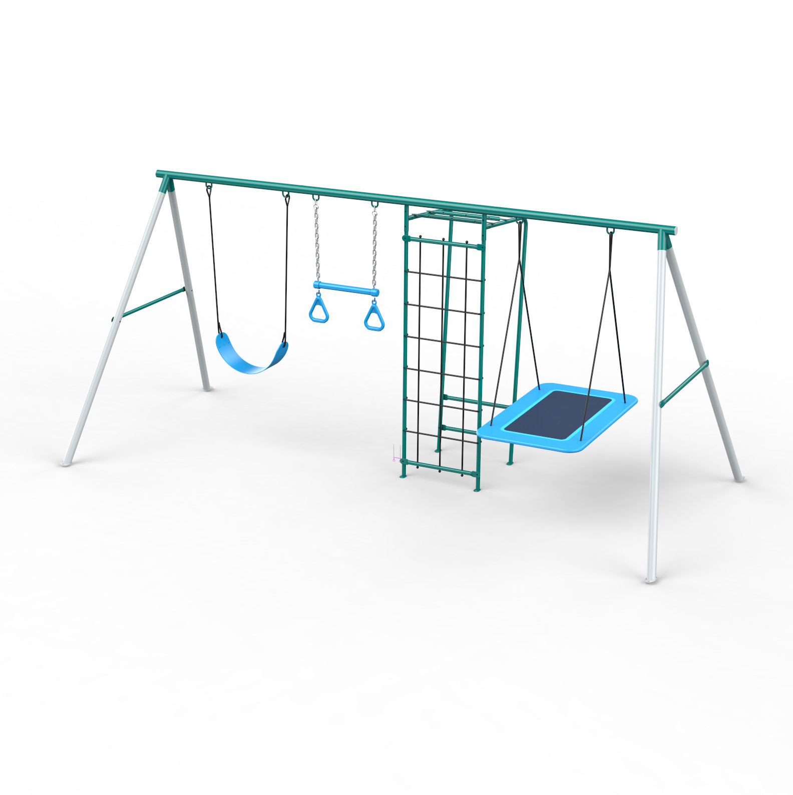 550lbs Metal Swing Set for Kids Playground Set Outdoor Backyard Play Heavy Duty