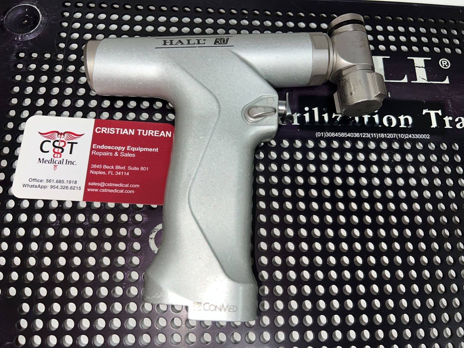 ConMed Hall 50 SET PRO7100B, PRO7300B, PRO7400B, 8 x Attachments, case WARRANTY