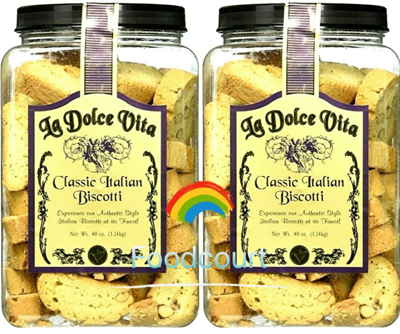 2 Packs La Dolce Vita Classic Italian Biscotti 40 oz Each Pack, Exp 03/2025