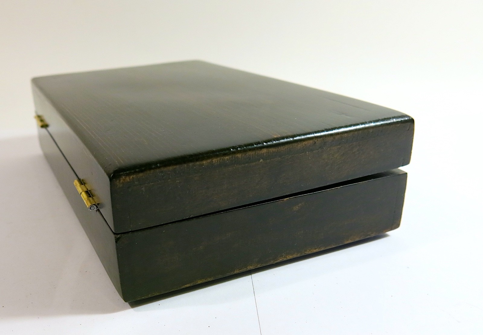 Antique late 1800s Drafting Set in Refinished Wooden Box with Lock and Key