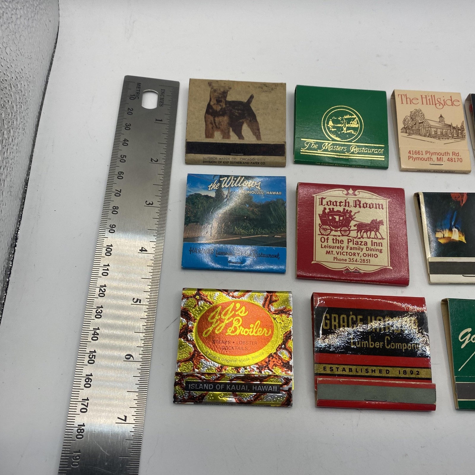 Vintage Assorted Restaurant Advertising Matchbooks Lot 12 Hawaii Michigan Golf