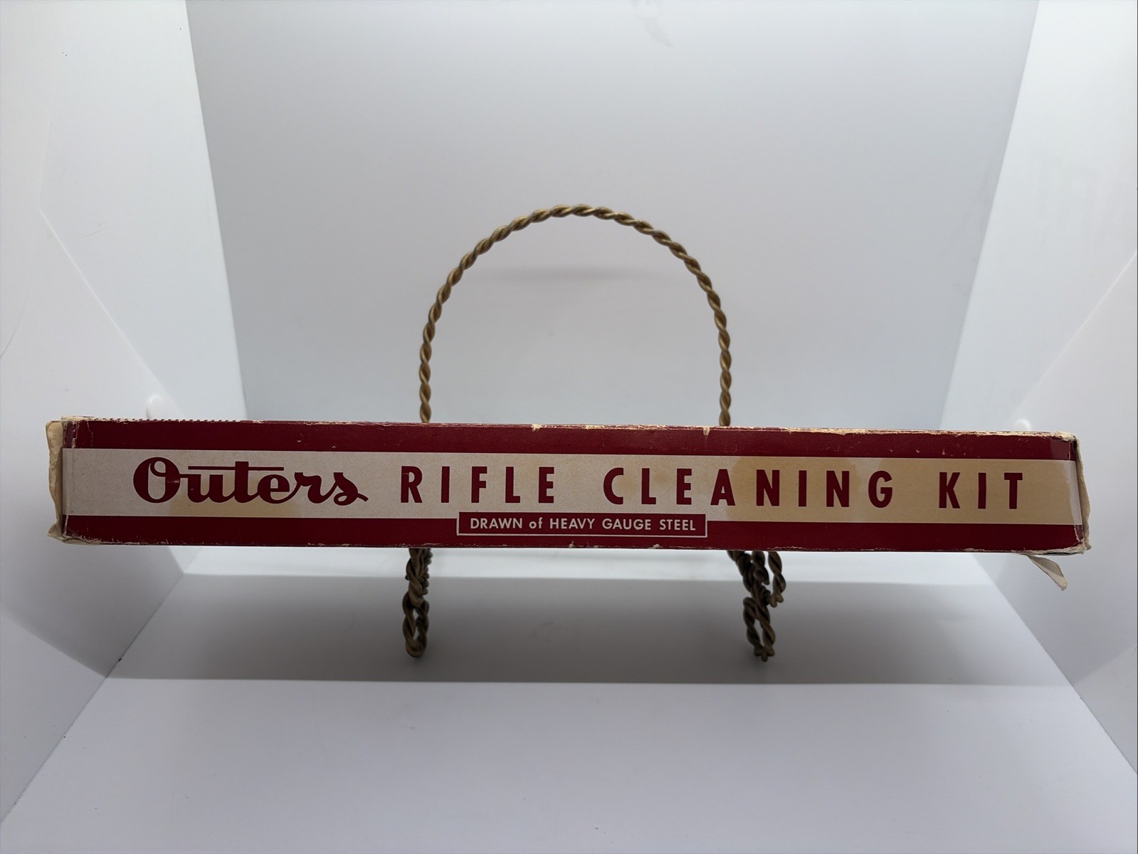 VTG Outers Gunslick No. 477 Rifle Cleaning Kit 22 In Original Box Red Tin (13)