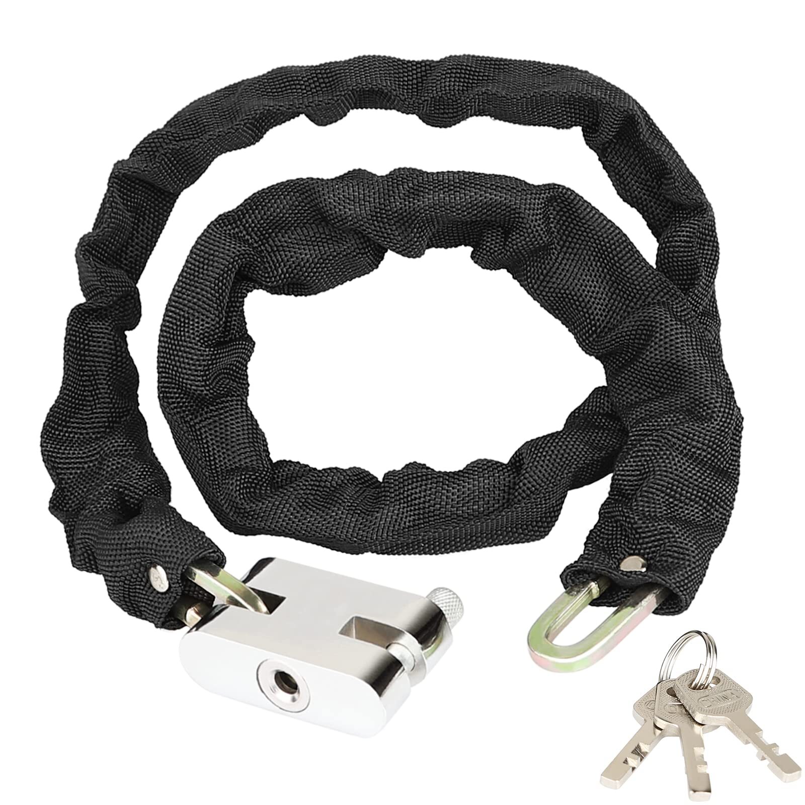 Heavy Duty Motorcycle Bike Bicycle Chain Lock Anti-theft Padlock Security W/ Key