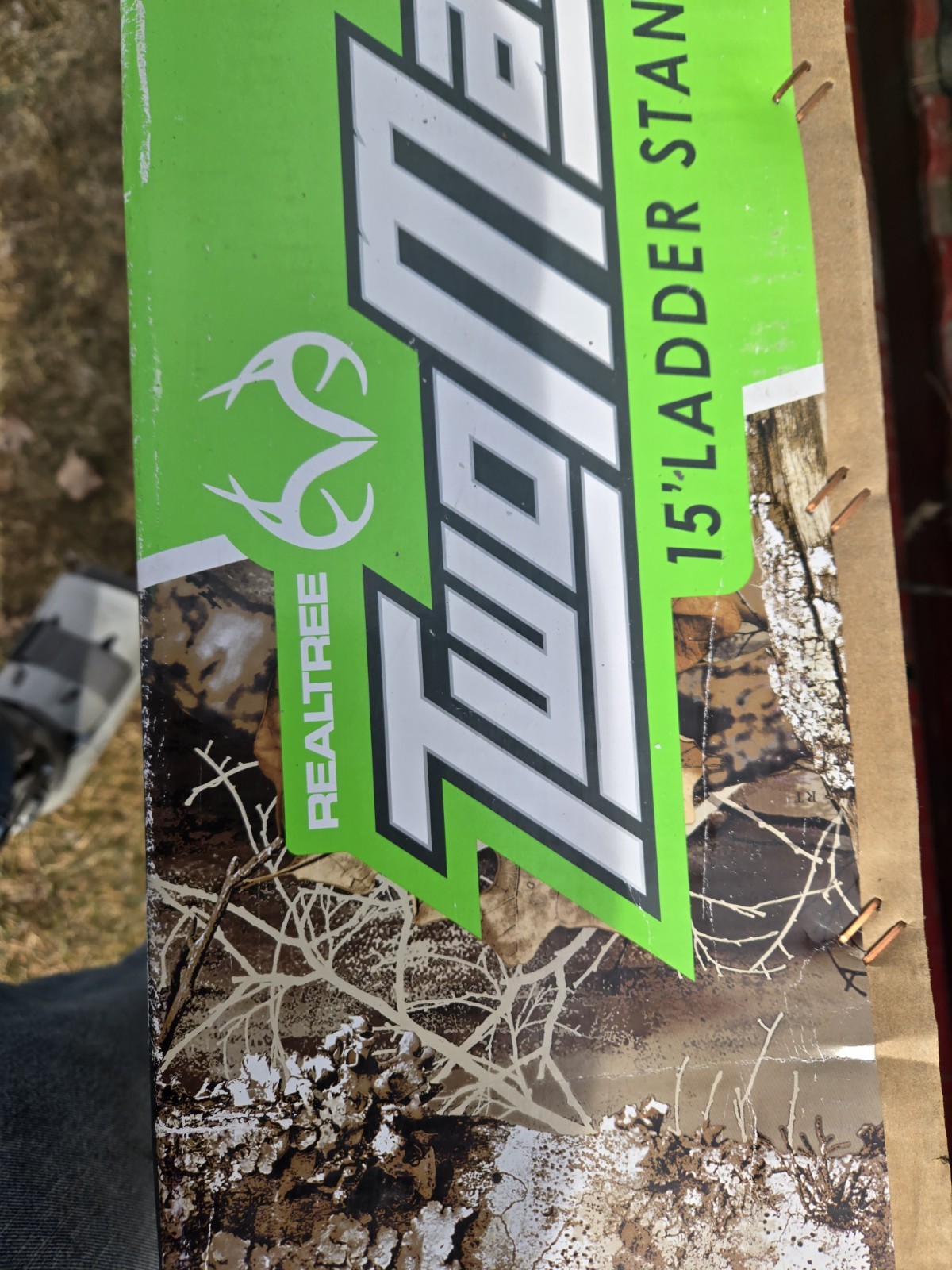 15 ft Double Shot Two-Person Ladder Tree Stand with Grip Jaw System Hunting Deer