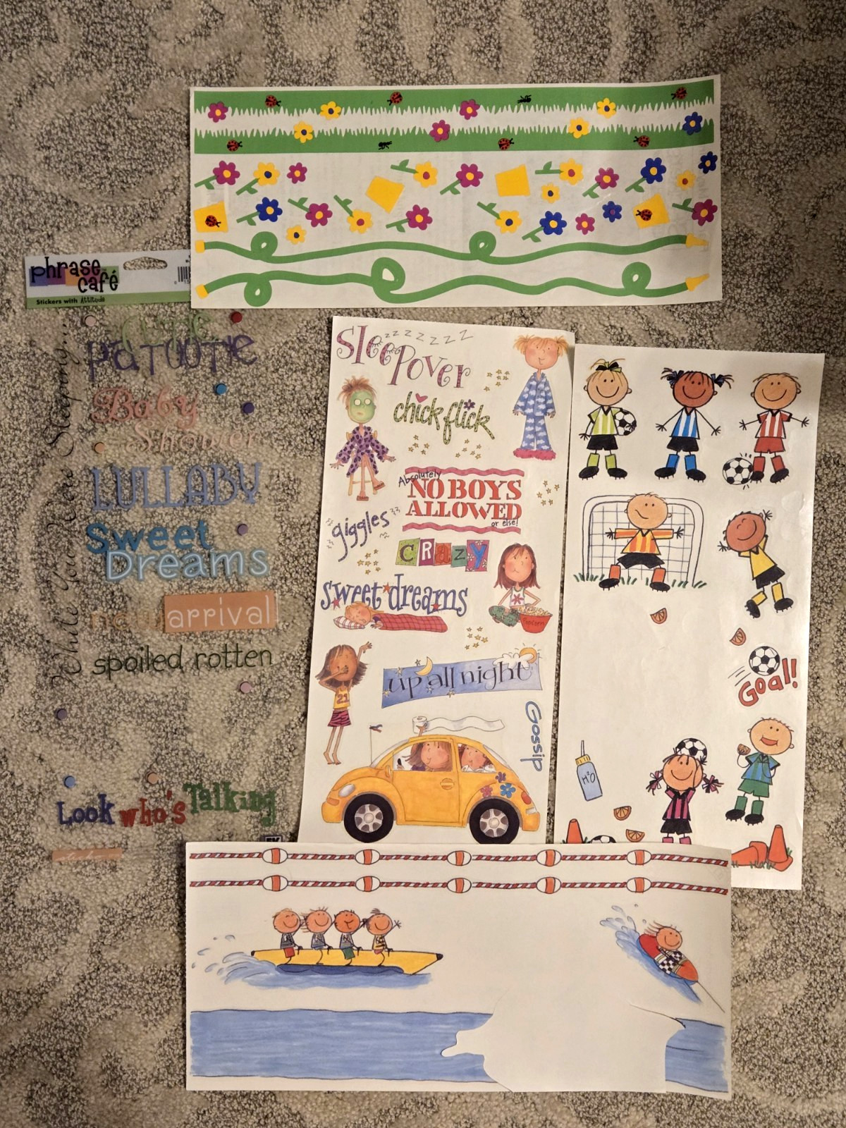 Baby Girl Stickers JOLEES/die cuts/newborn Scrapbook Lot