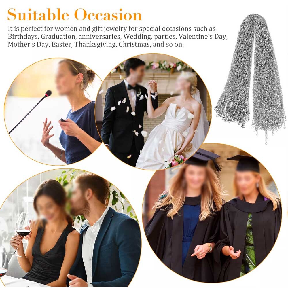 Lot of Wholesale Stainless Steel Silver Tone Necklace for DIY Jewelry Chains USA