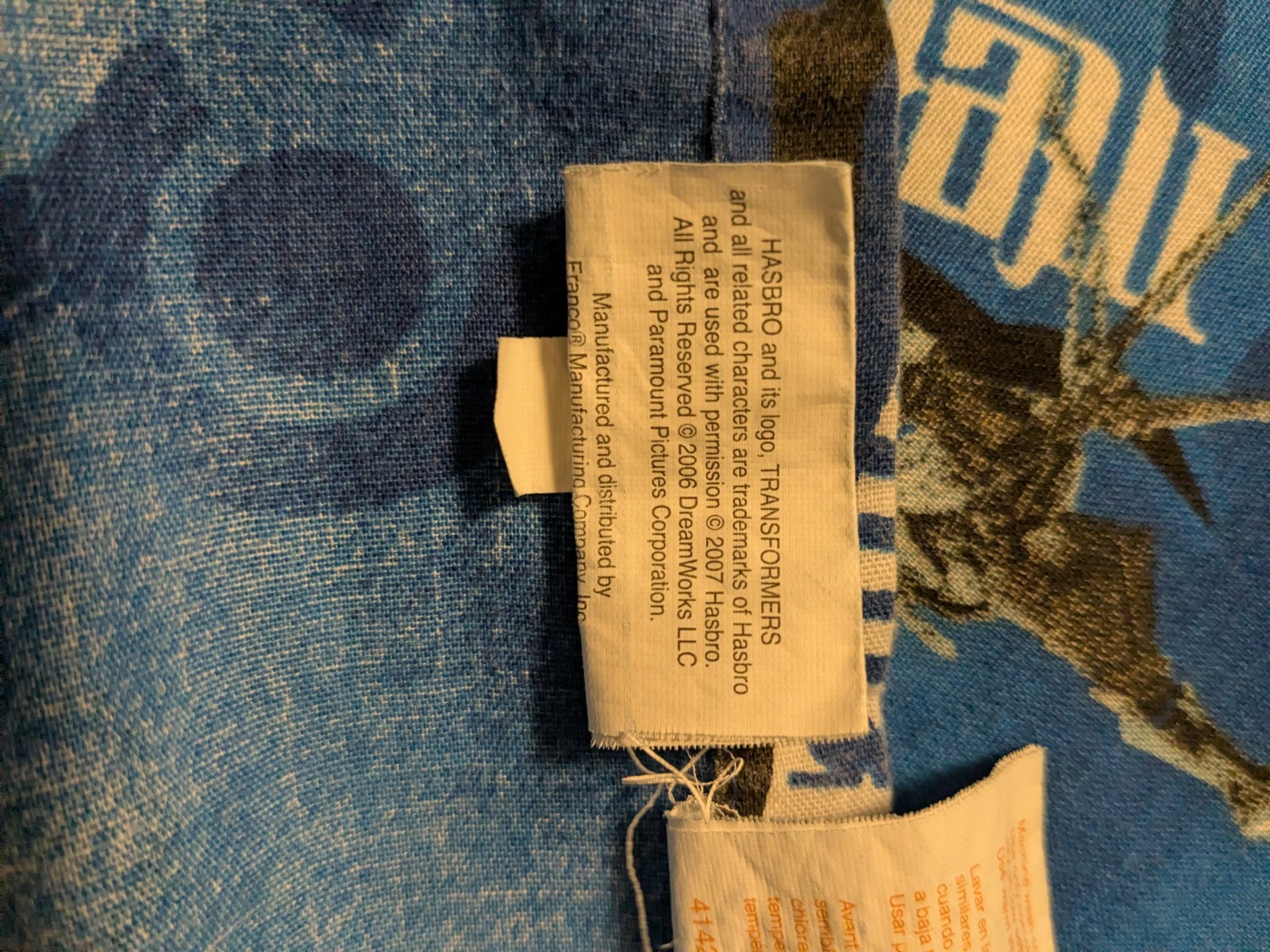 Transformers Twin Sheet Set 2007