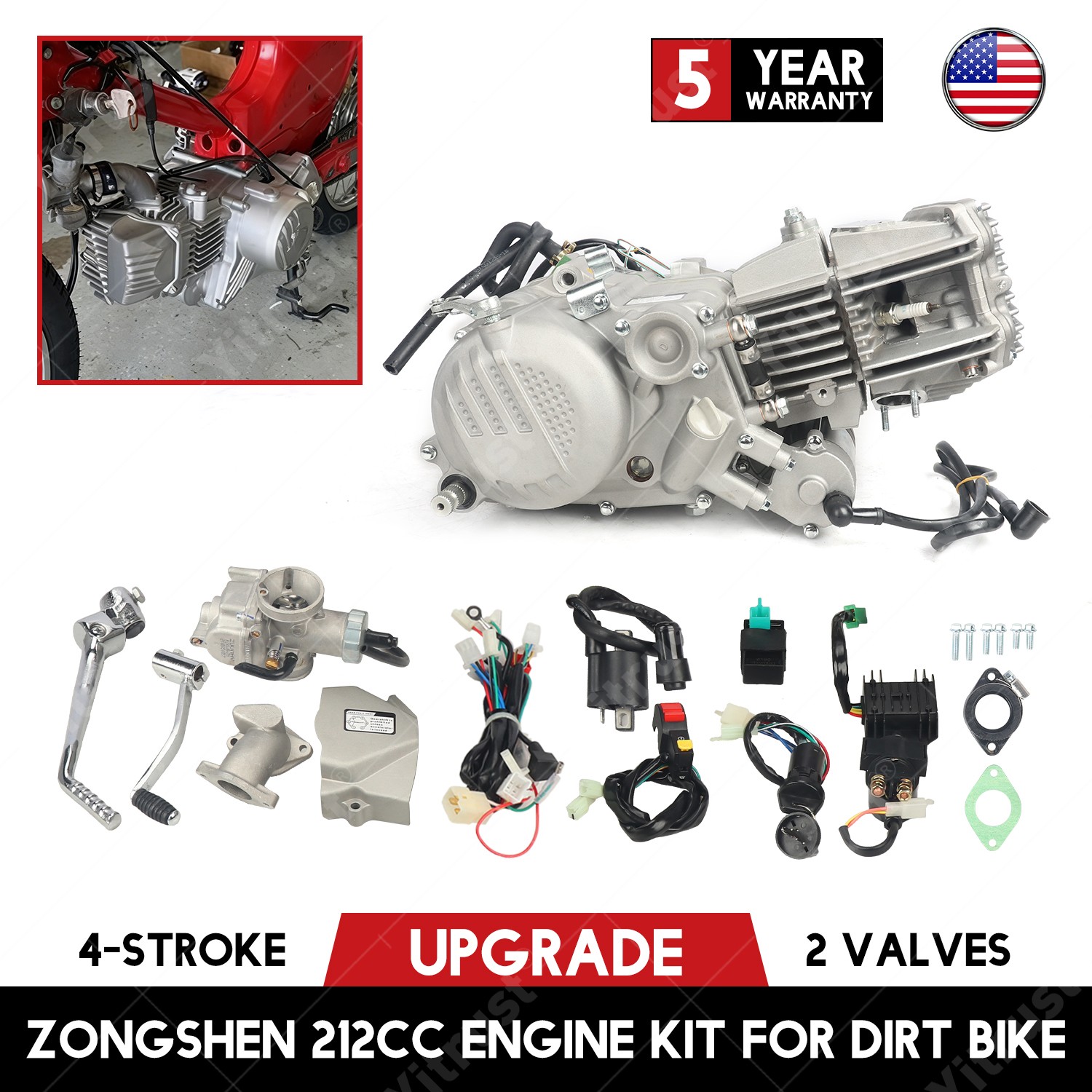 Zongshen 212CC,ZS 212CC engine,better than Daytona 190CC engine, free engine Set