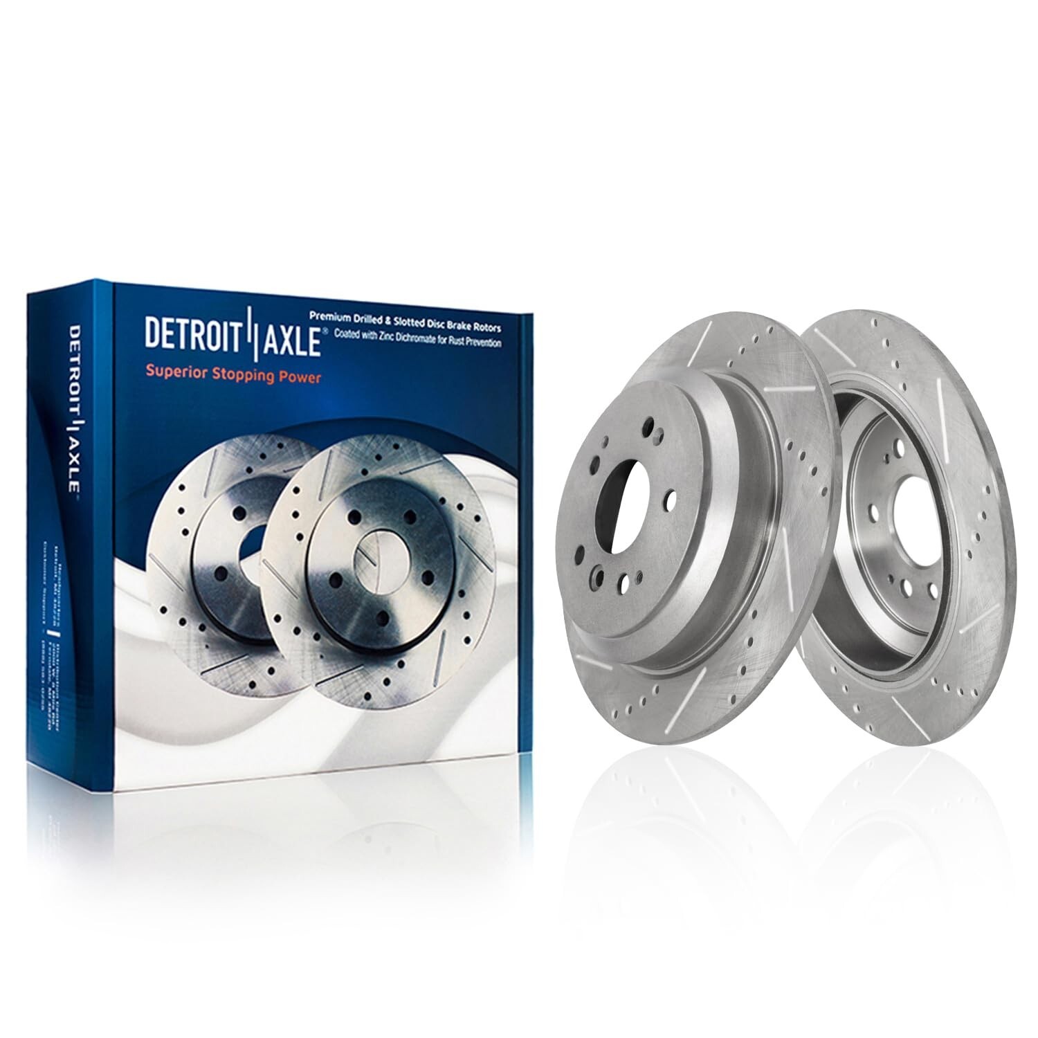 Front Rear Drilled Slotted Disc Brake Rotors for Honda Pilot Ridgeline Passport