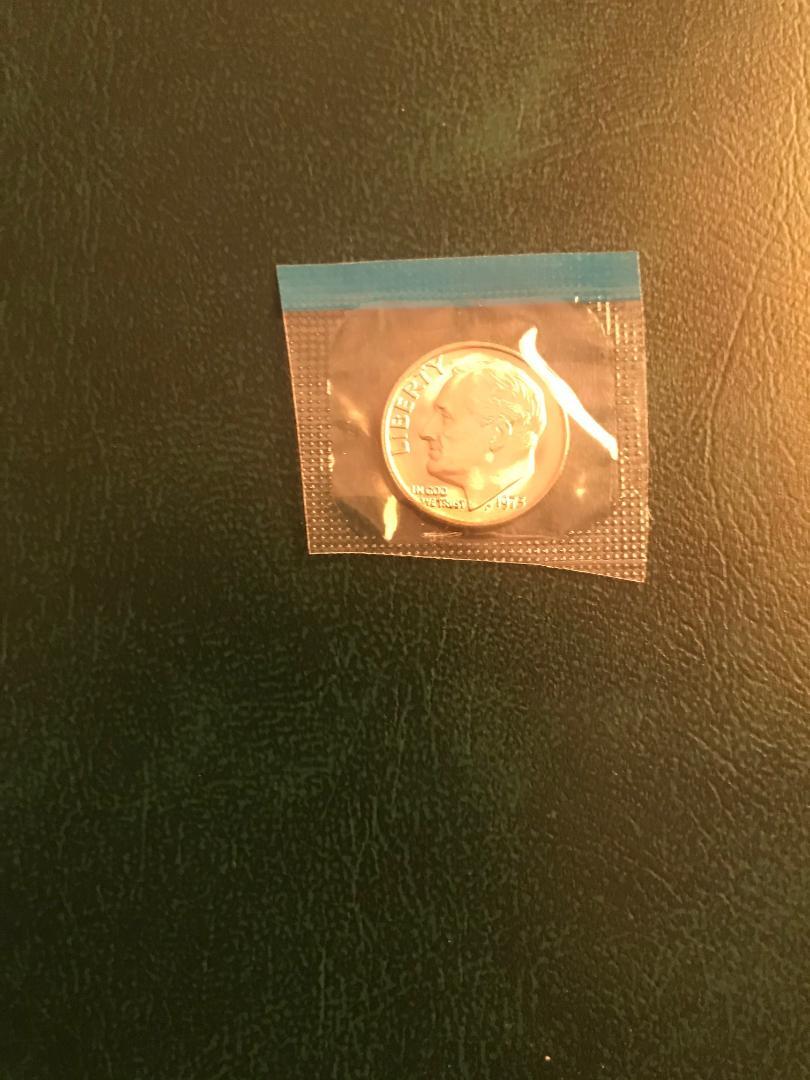 1973 P+D UNCIRCULATED ROOSEVELT DIMES NICE COIN STILL IN MINT CELLO L@@K