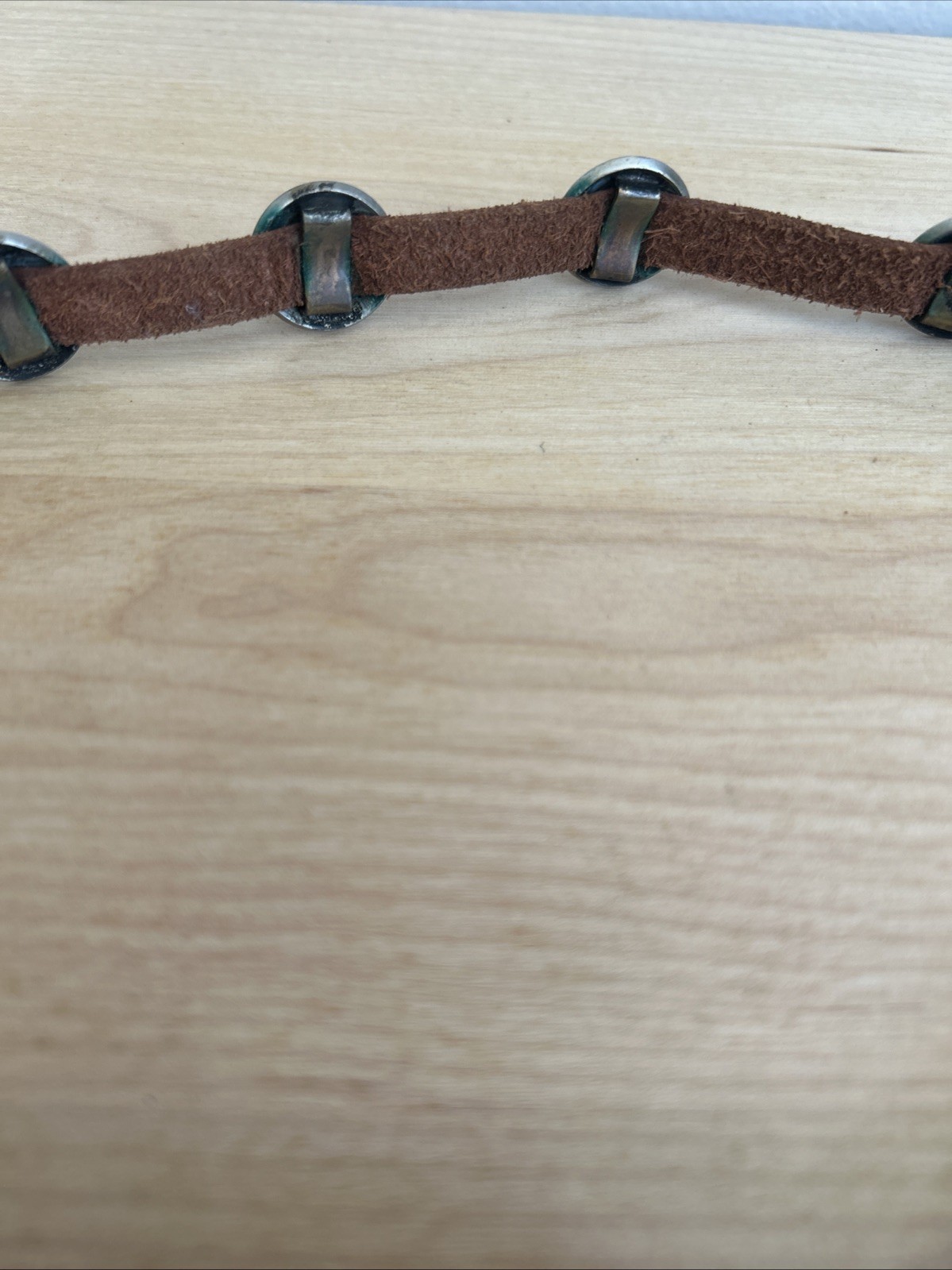 Vintage Buffalo Nickel And Leather Indian Concho Hatband
