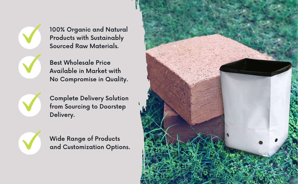 Best Coco Peat-Premium Coir Pith 3 Brick Pack, 650g/1.4 Lbs,Lowest EC & Ph Value
