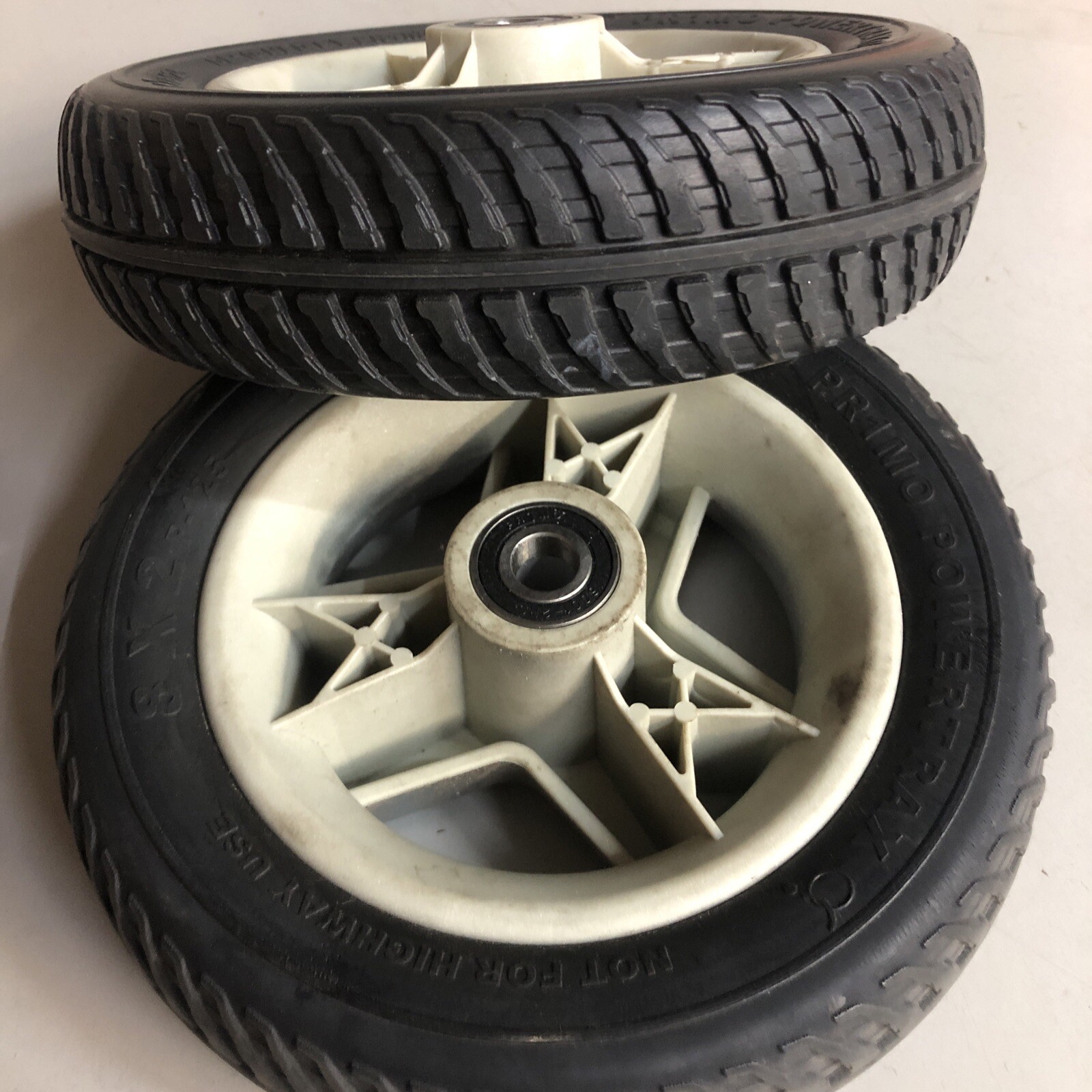 TWO GoGo Front 4 Wheeler Wheel 8x2 P125 tires silver rim black tire sc54 sc54hd