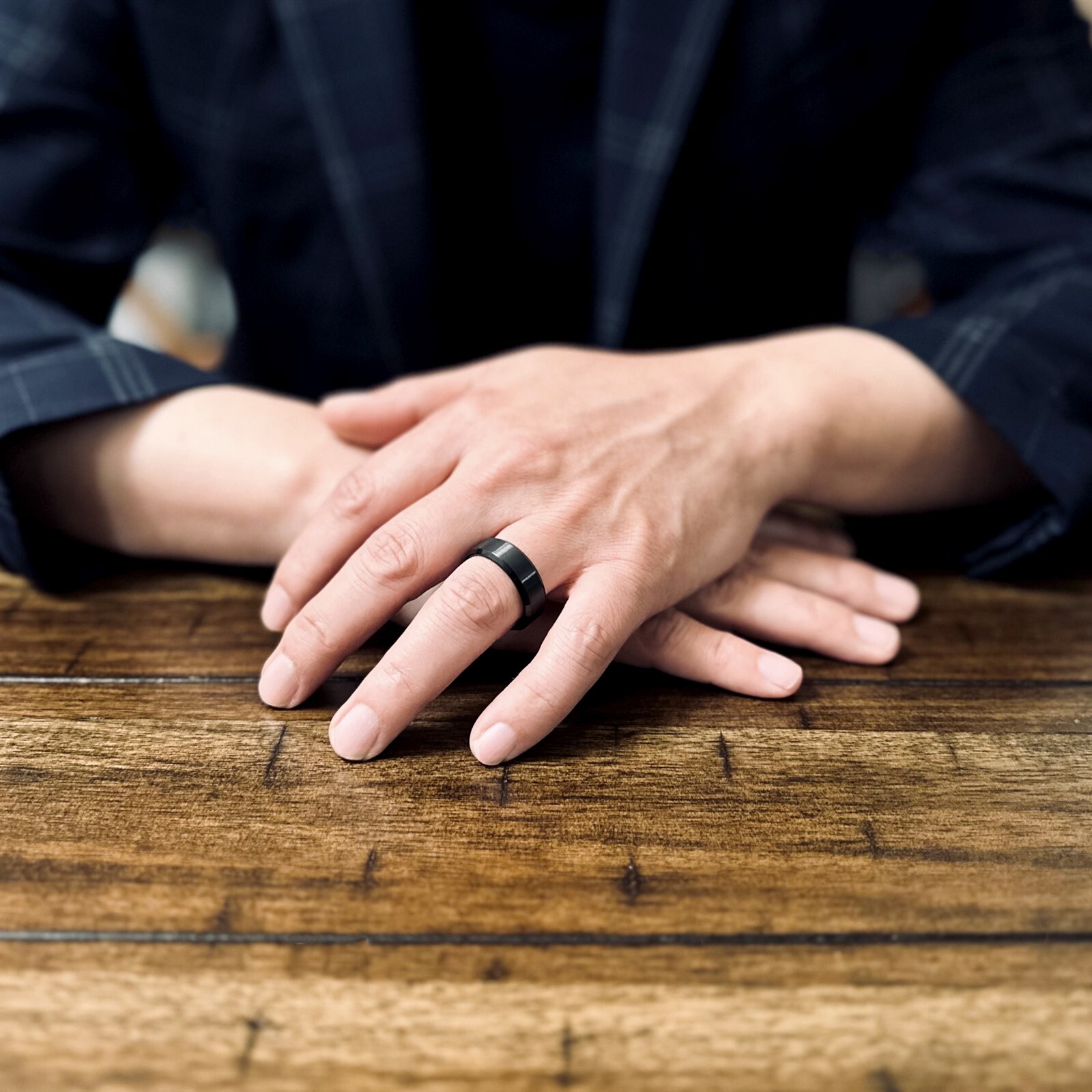 6/8mm Black Tungsten Carbide Brushed Comfort Fit Wedding Band Ring Men's-Women's