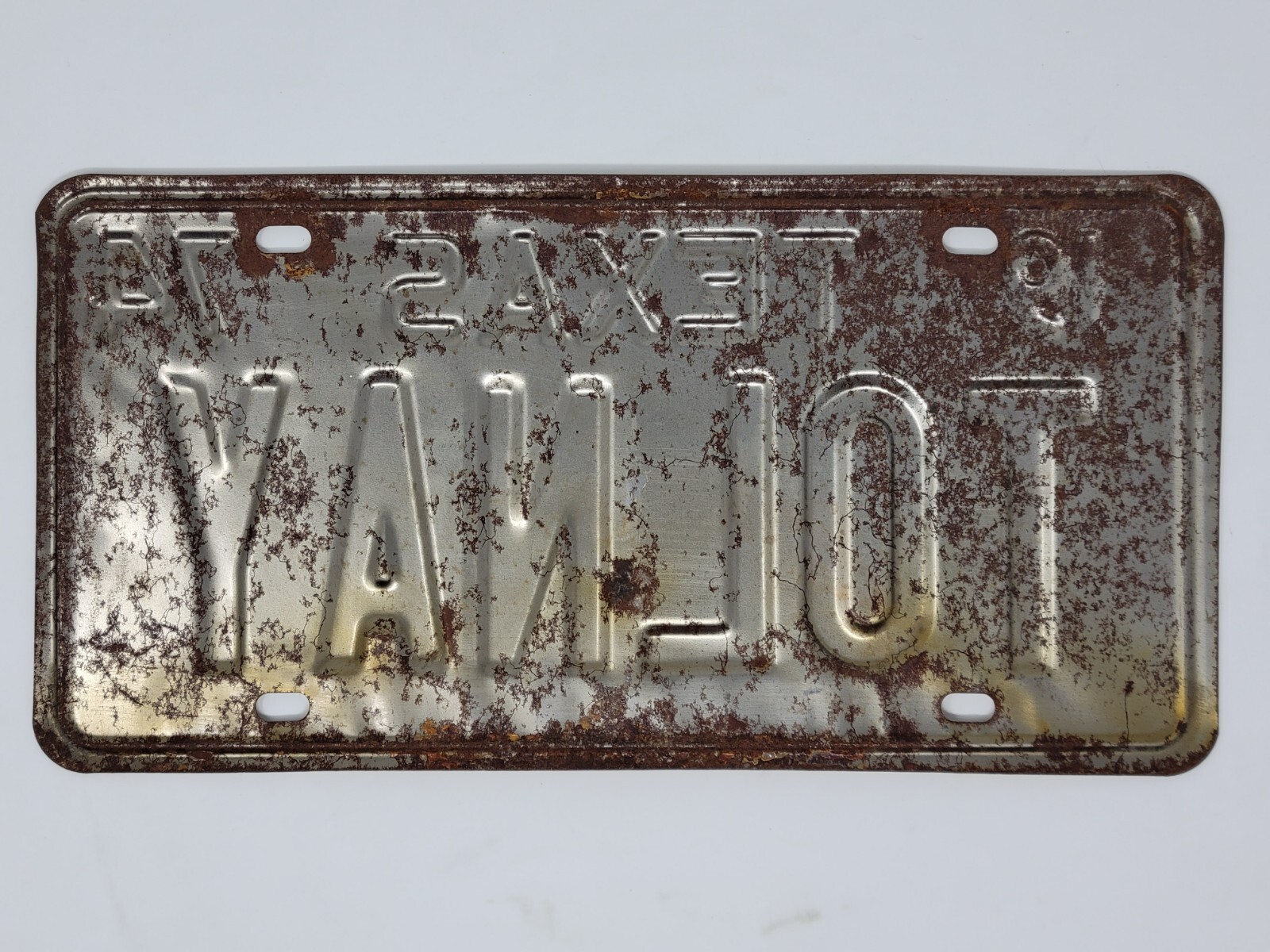 Set of (5) 1970s & 1980s Texas Vanity License Plates - TOLNAY - Vintage