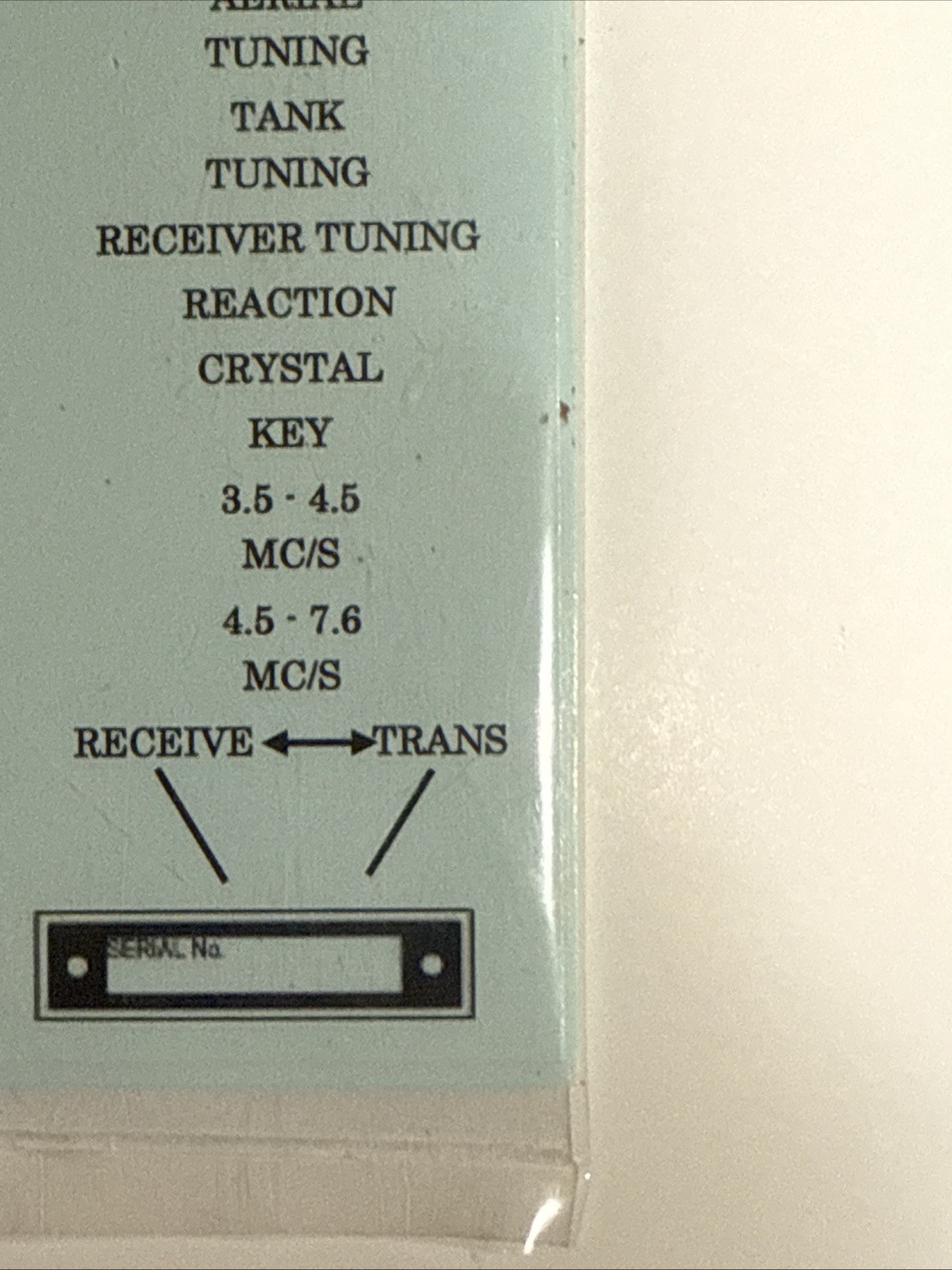 PARASET replica FRONT PANEL water decals set