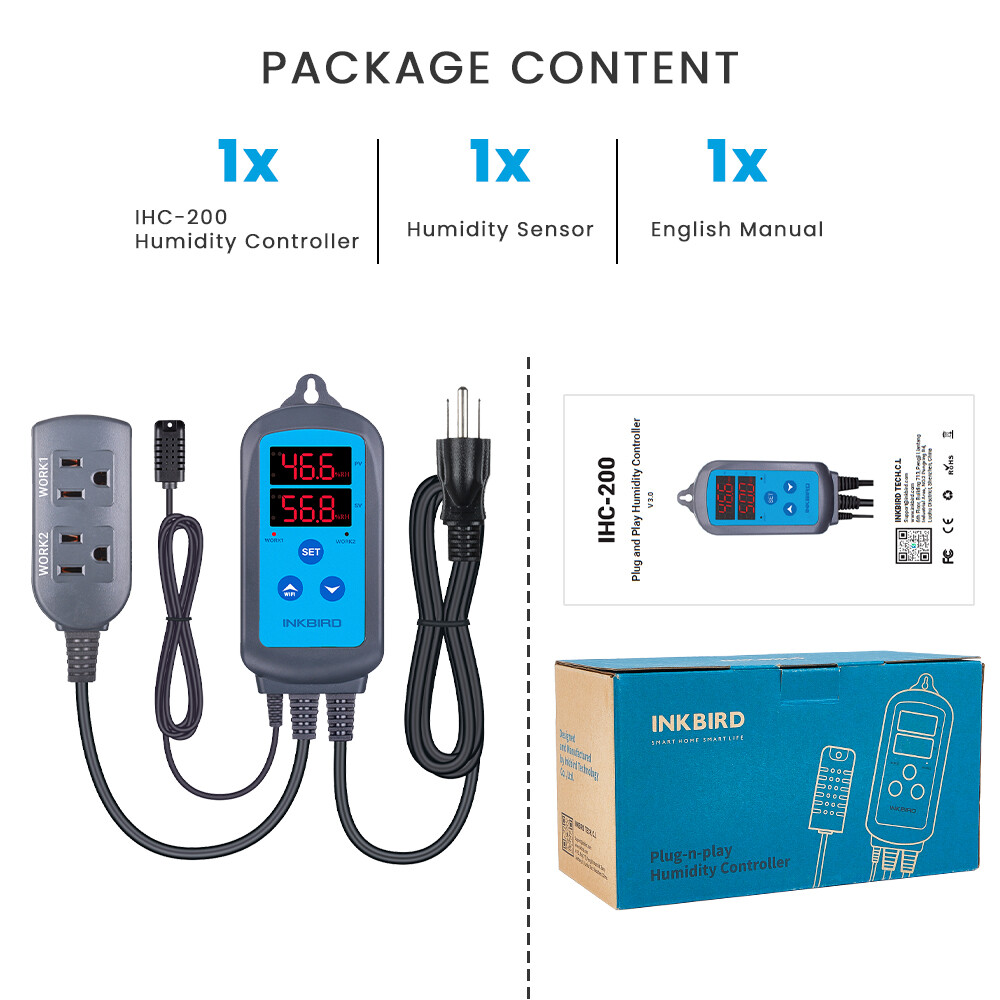 Inkbird Reptile Humidifiers Humidity Control Humidistat Fogger Mushroom Growing